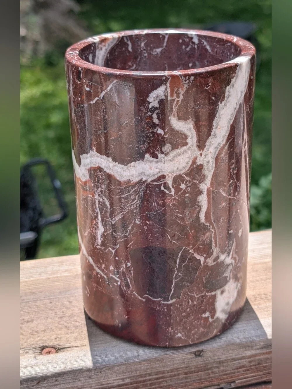 Stunning and Rare Burgundy Marble Wine Chiller Vase. $165 New